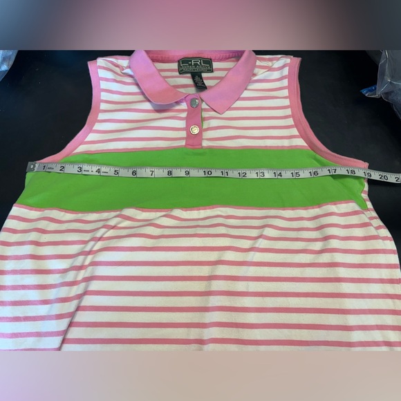 Ralph Lauren Active Pink and Green Striped Women's Polo golf size 1X - Picture 8 of 11